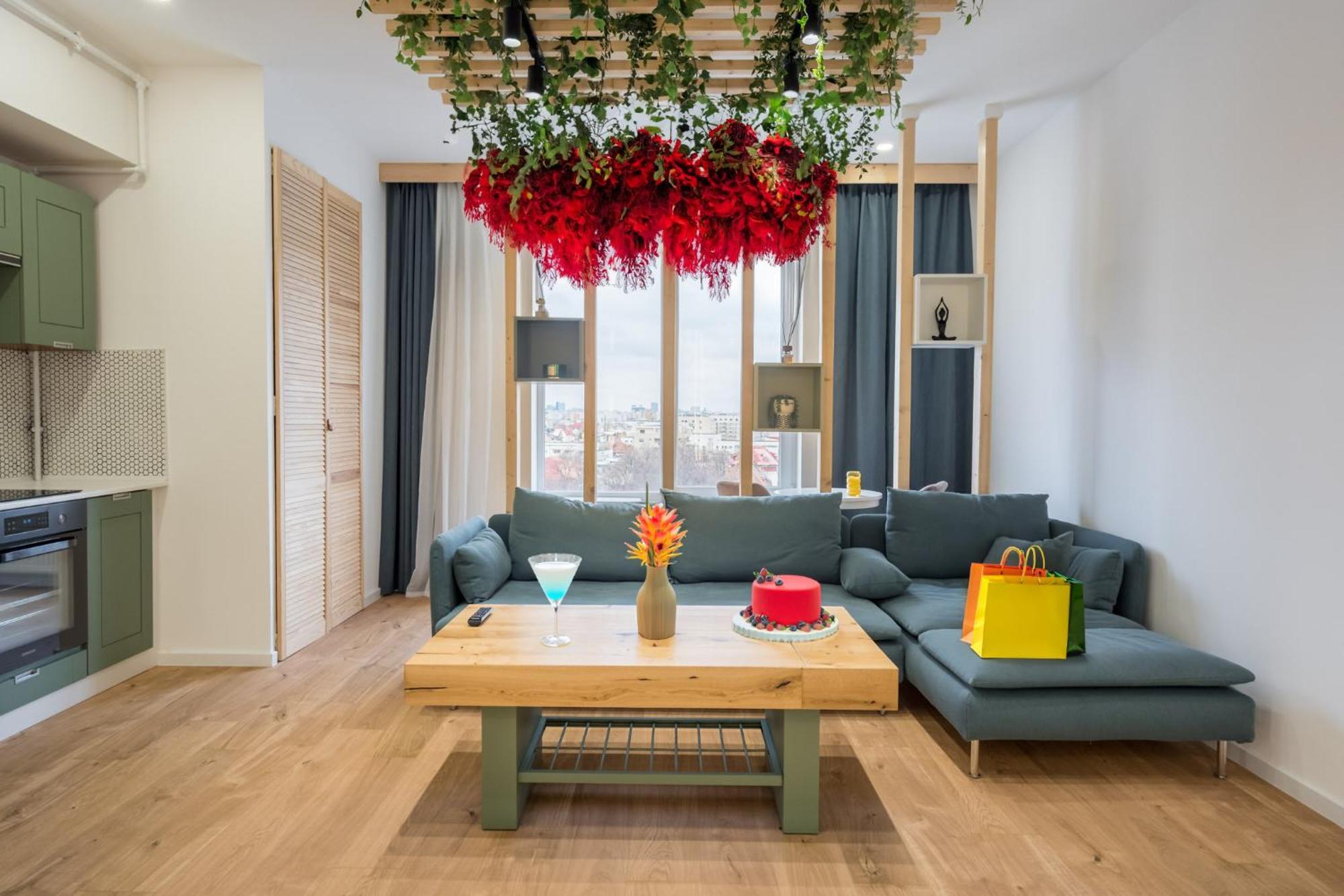 Appartement Jungle Escape - Luxe 1-Br Haven In Bucarest Extérieur photo